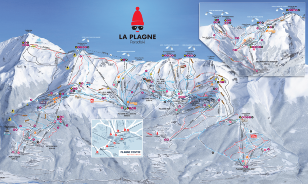 pistekort La plagne